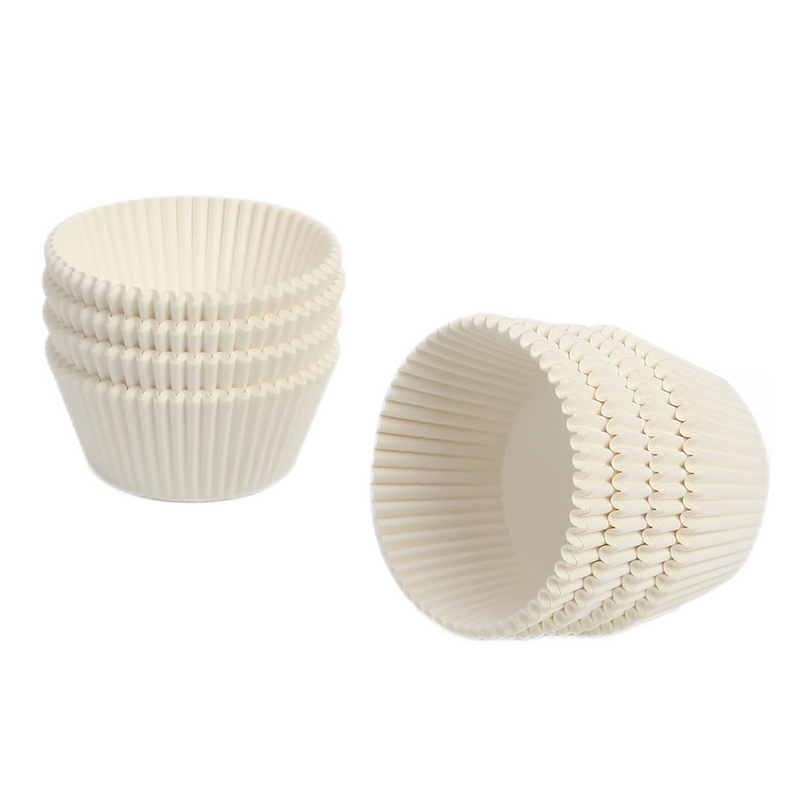 学厨 烘焙纸杯工具 马芬纸杯蛋糕模具 雪媚娘纸托 1号白色7.5cm蛋糕杯100只装 烤蛋糕纸杯 WK9284