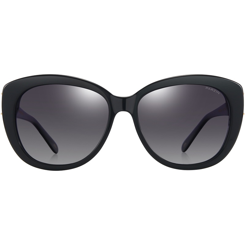 帕森PARZIN 太阳镜 女款经典板材偏光墨镜蝴蝶腿水钻全框驾驶眼镜9612