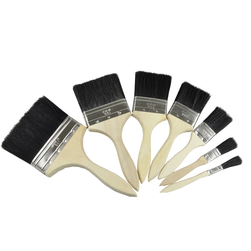 规格[8寸 10把]油漆刷黑毛刷 木把黑毛油漆刷 黑毛扫 刷墙神器