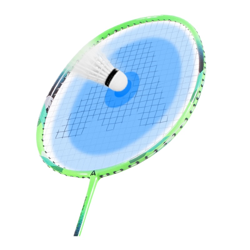 得力(deli) 安格耐特F2120羽毛球拍(绿+橙)(2支/副)