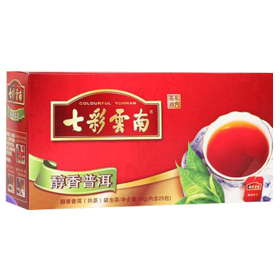 陆羽会七彩云南 普洱茶袋泡熟茶散茶2g*25袋共50g醇香普洱袋泡茶