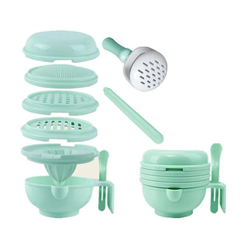 百爱 宝宝辅食研磨器手动PP研磨碗多功能水果泥料理机婴儿辅食机多功能研磨工具套装