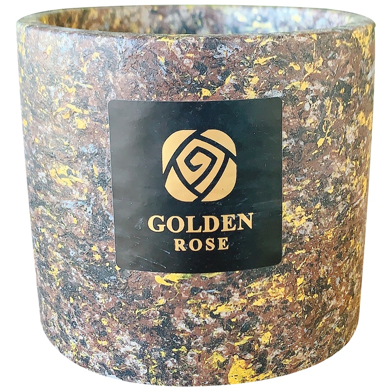 津沽园艺 多肉防陶瓷盆 水泥抽象多肉盆 带底孔 透气性好 复古圆柱形多肉花盆 1个