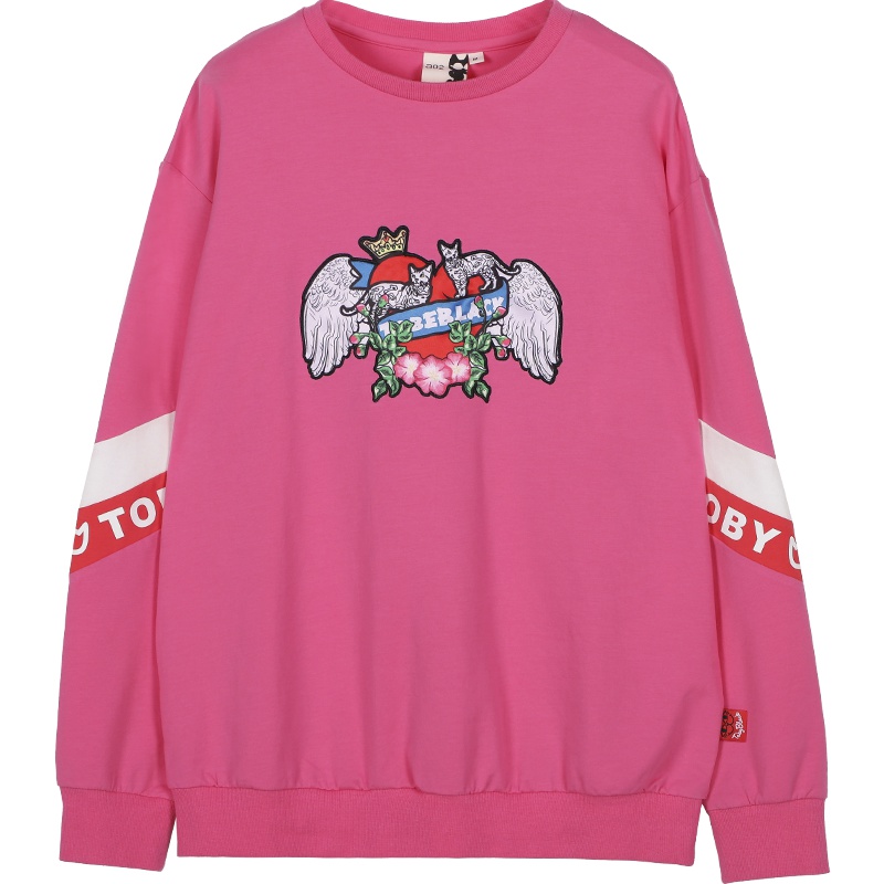 a02新款潮流卡通印花拼接宽松T恤女潮DTU5A0771KT