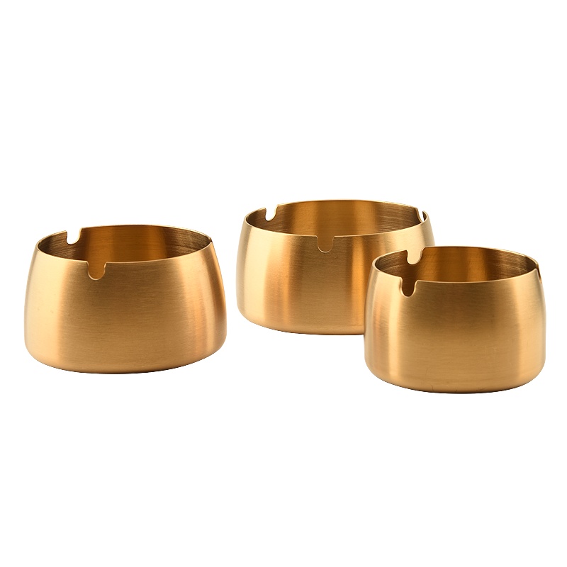 加厚不锈钢锥形烟灰缸创意大号防风烟缸商用烟灰缸简约圆形烟灰缸