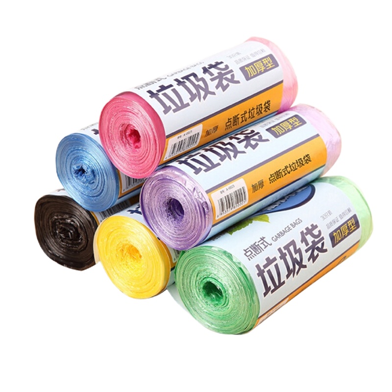 优质加厚黑色垃圾袋 全新点断式一次性通用垃圾袋 （一包10卷装）