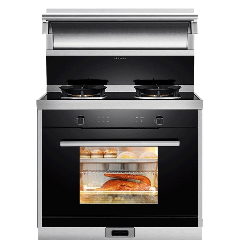 美多（medal）集成灶Q1ZK/蒸烤一体 大火力大容量蒸烤箱 置物台保温油烟机燃气灶套装 一级能效 天然气