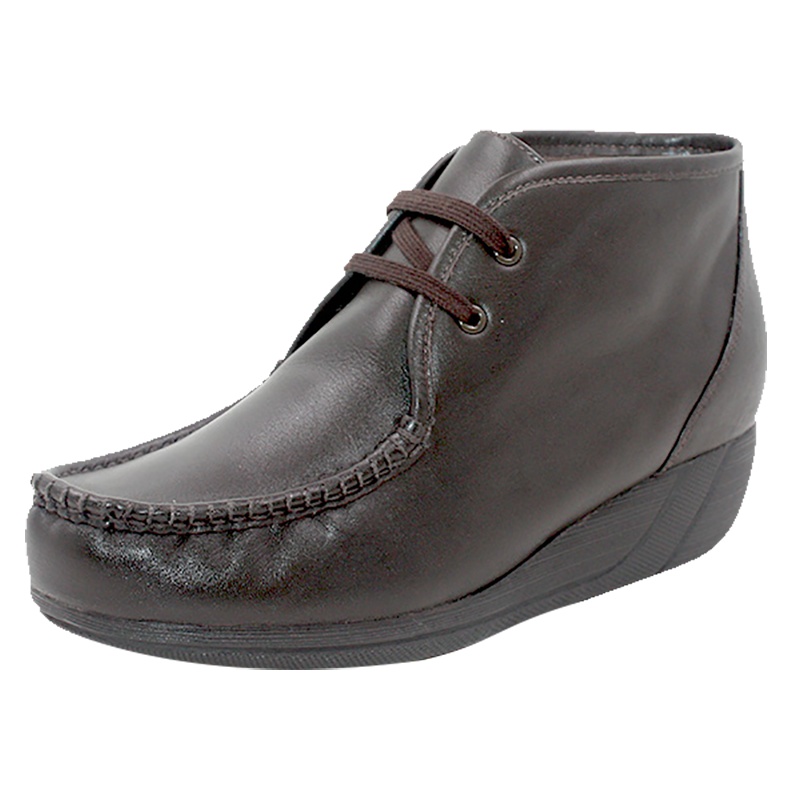 Mileno/米莲诺真皮软底坡跟妈妈棉鞋保暖奶奶短靴F164710