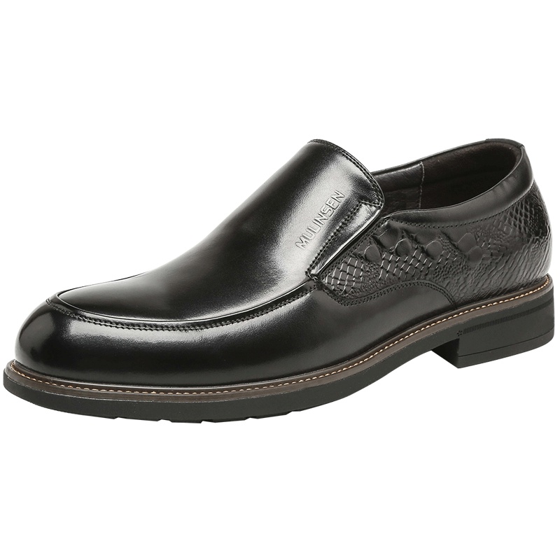 木林森男士商务休闲鞋牛皮男鞋子夏季新款真皮软皮软底爸爸皮鞋男