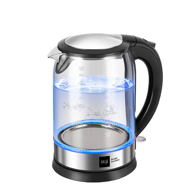 Miji 电热水壶玻璃电水壶1.7升高硼硅烧水壶HK-4006