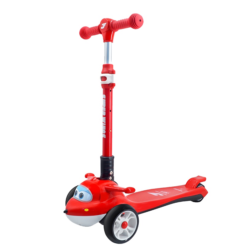 超级飞侠儿童滑板车2-6-12岁小孩宝宝踏板滑行车代步车 一键折叠 重力转向