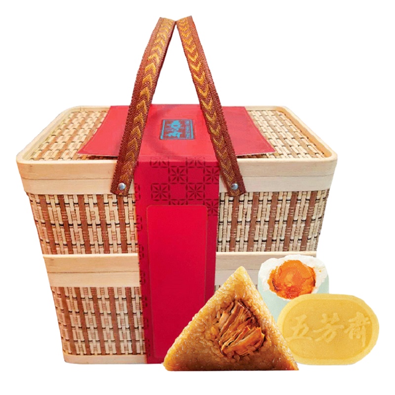 五芳斋雅韵五芳礼盒2580克猪肉粽咖哩鸡肉粽栗子肉粽蛋黄肉粽赤豆粽蜜枣粽豆沙粽彩豆粽16粽咸蛋礼盒装