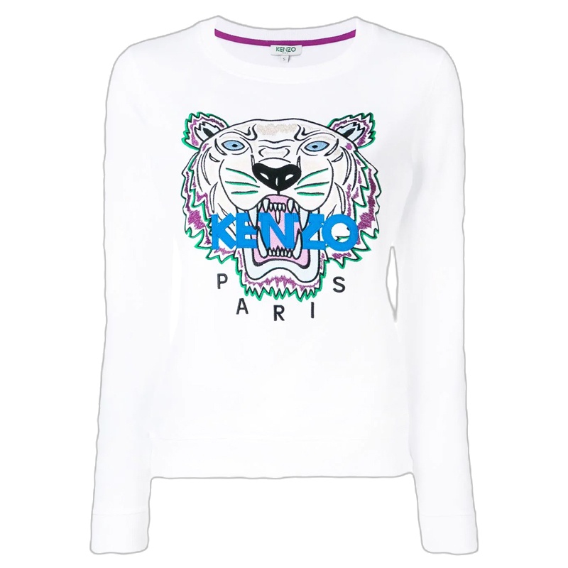 [直营]Kenzo高田贤三 女士虎头刺绣全棉卫衣套头衫虎头衫 F952SW7054XA