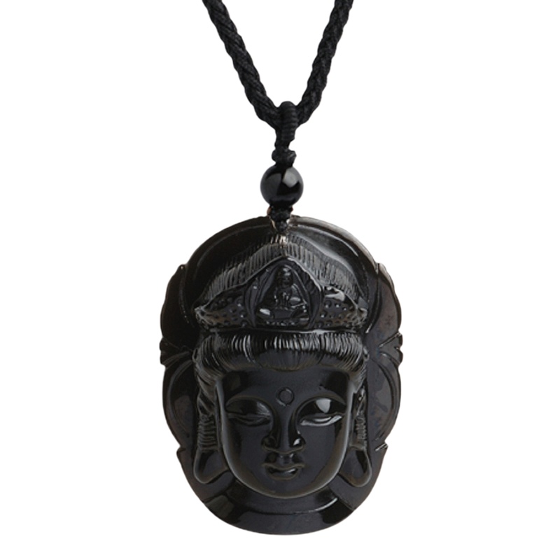 iSTON石头记 黑耀岩吊坠男士黑曜石项链男节日礼物