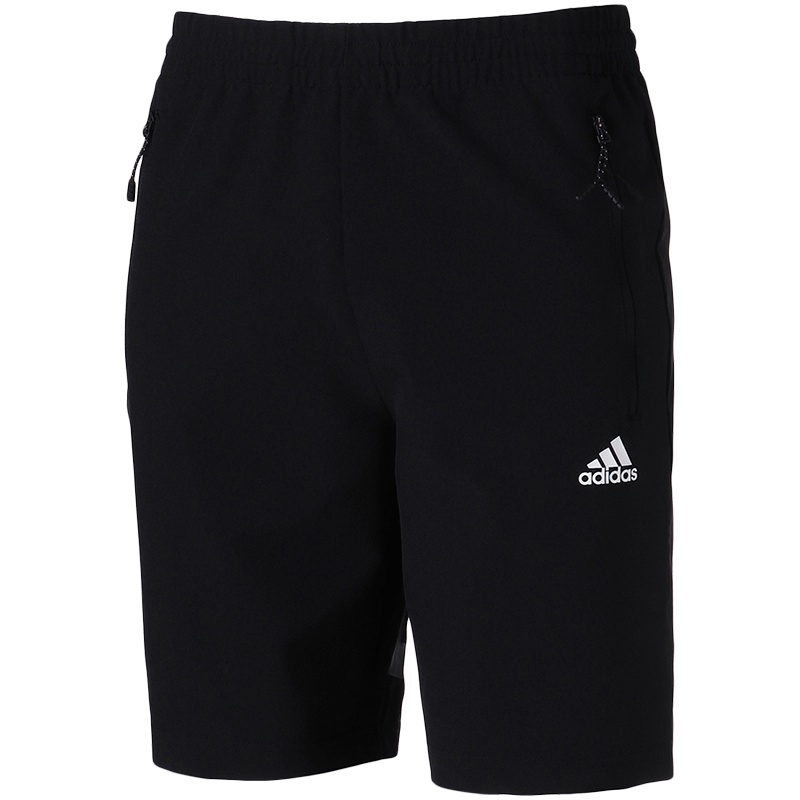 【自营】adidas阿迪达斯男子运动短裤休闲运动服DM3410 L DM3410黑+白