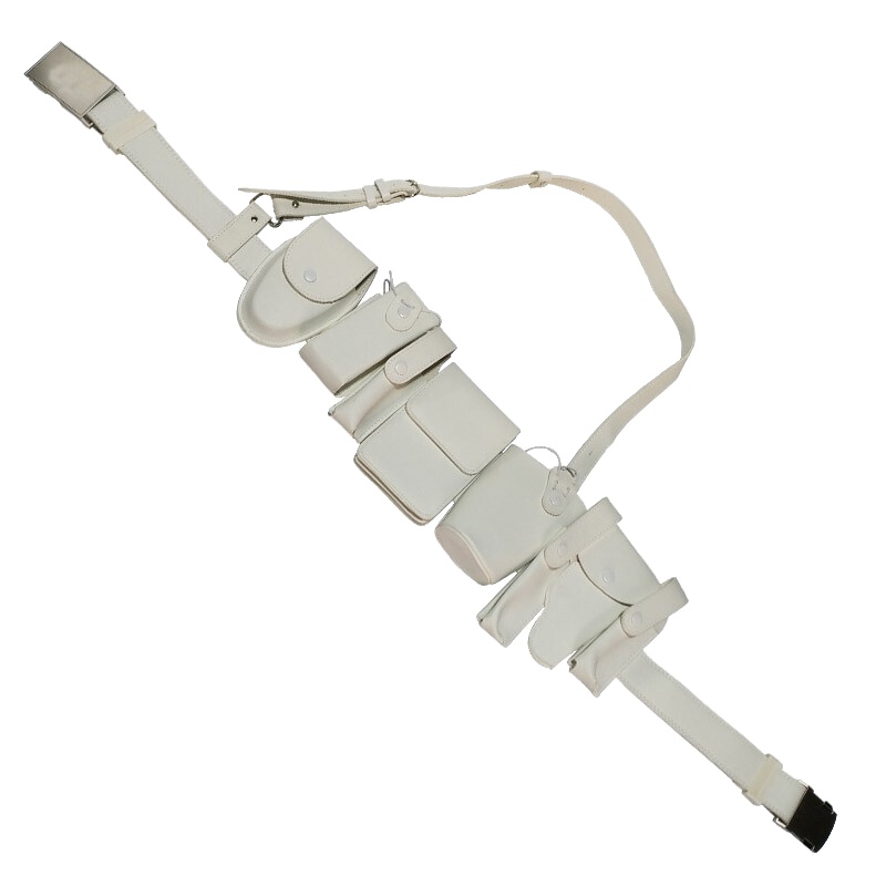 丛林狐多功能腰带八件套装备带武装带保安执勤战术腰带八合一腰带皮质八件套黑色