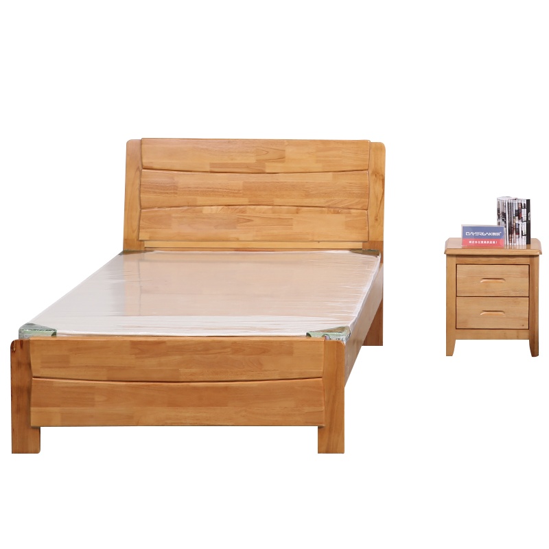 家具床 宿舍单人床 中式床 1.2米床+5cm床垫 +1个床头柜