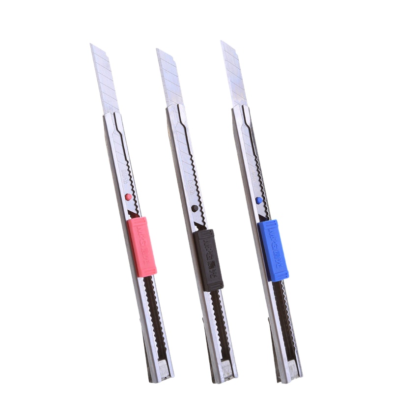 晨光 ASS91314 金属美工刀 小号裁纸刀9mm 5个装 颜色随机