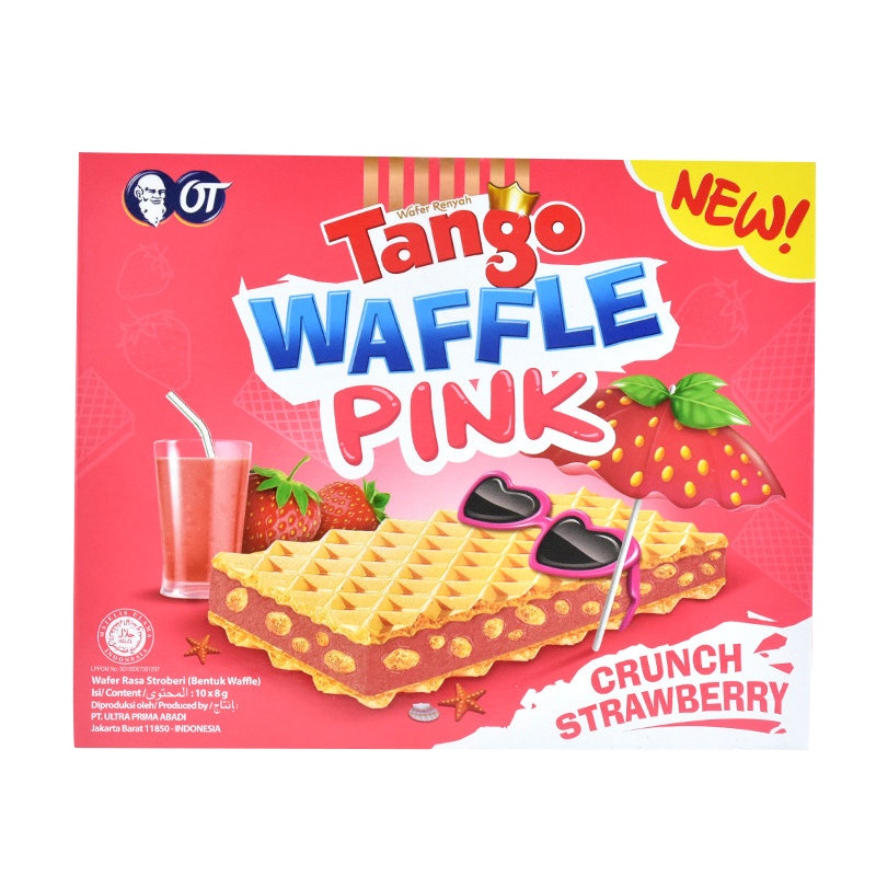 奥朗探戈Tango 咔咔脆威化休闲饼干(草莓味)80g 进口 糖巧 巧克力 夹心饼干 威化 休闲零食