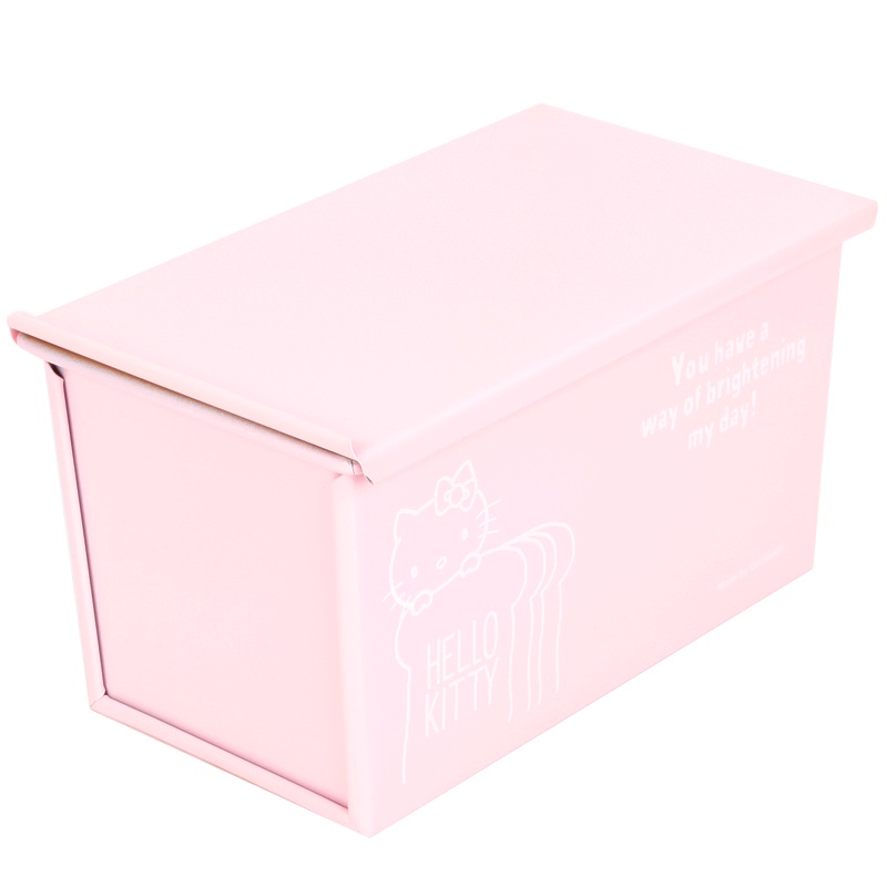 学厨 HELLO KITTY正版授权 烘焙工具不粘滑盖吐司盒家用长方形带盖面包土司450g烘焙模具 KT7030