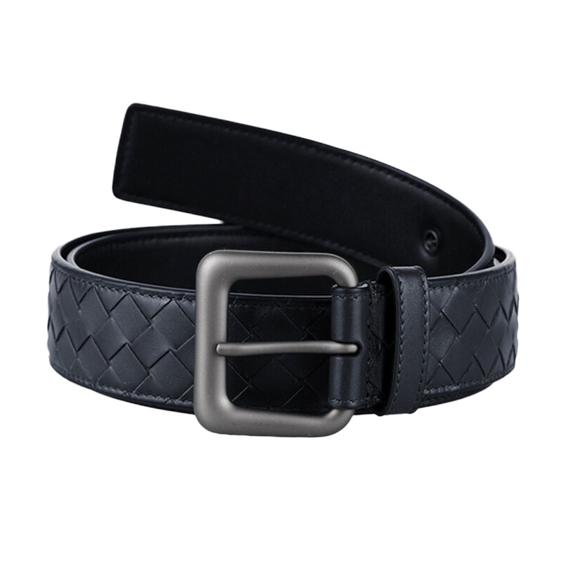 [优品]Bottega Veneta 宝缇嘉 宝缇嘉男士牛皮编织针扣腰带 271932-V4650-4013 深蓝100