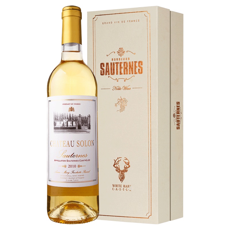 法国波尔多苏玳原瓶进口 索龙苏玳贵腐甜葡萄酒 750ml*1 精致礼盒装