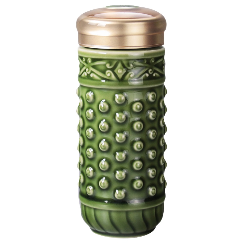 乾唐轩华风系列带盖创意随身活瓷杯