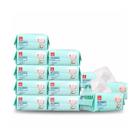 好孩子婴儿纯棉柔巾湿巾干湿两用巾100抽*12包