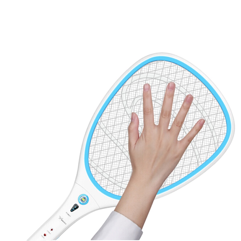 雅格 YG-5634 电蚊拍充电式 LED灭蚊拍电苍蝇拍灭蝇拍余电提醒