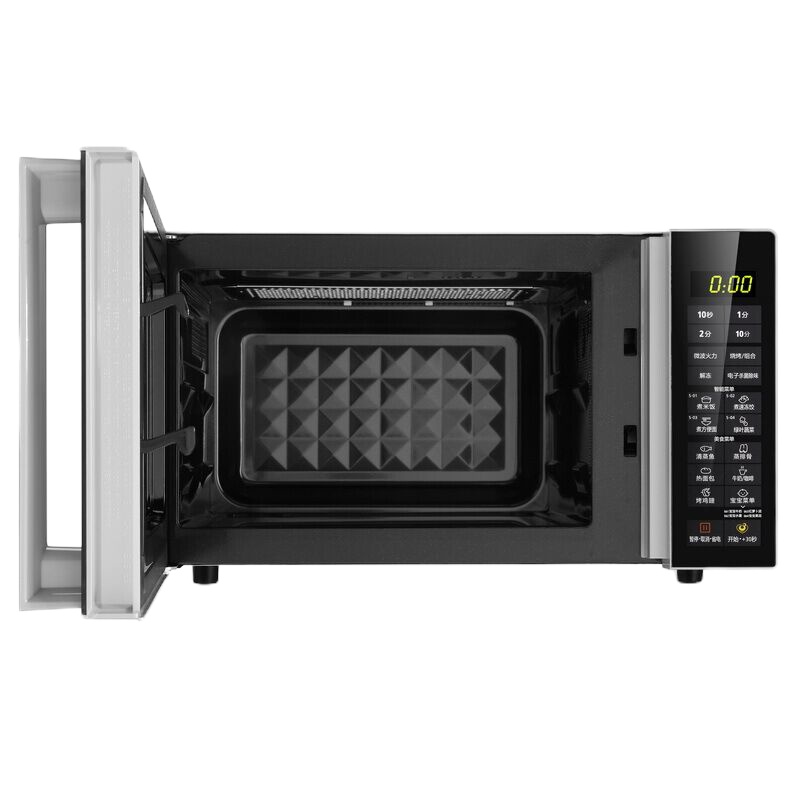 M3-L233B银色 多功能微波炉 光波烧烤电烤箱一体机 智能湿度感应 大平板