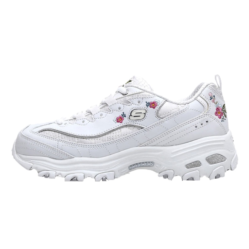 Skechers斯凯奇女鞋刺绣熊猫鞋松糕鞋老爹鞋11977