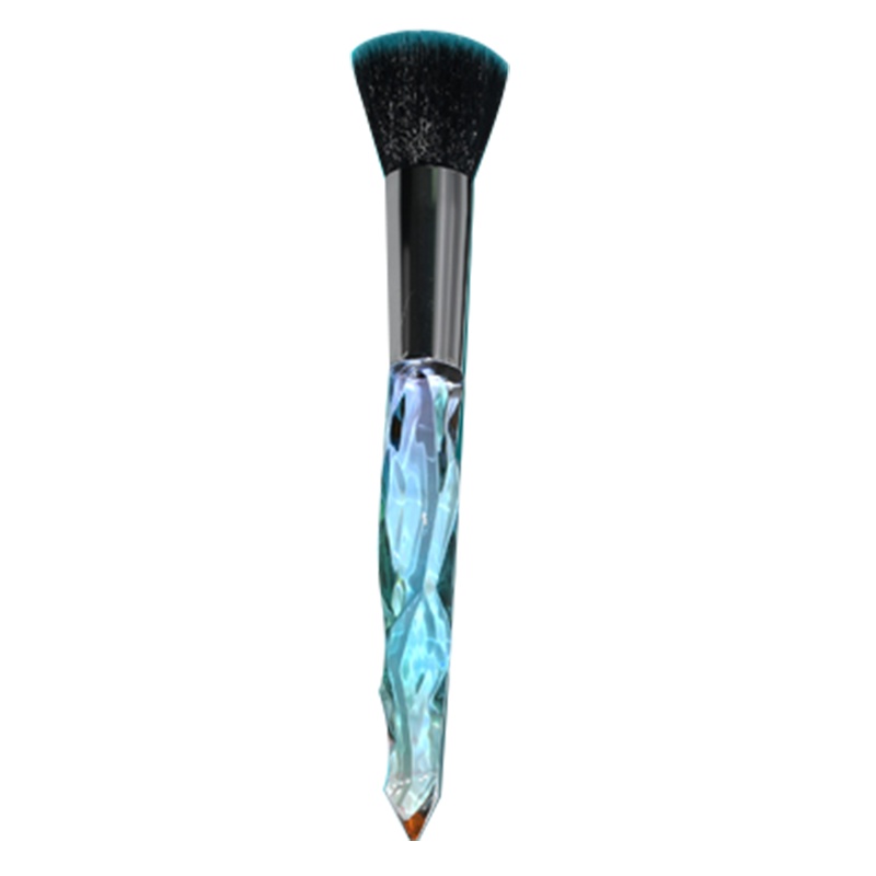 宝士美(BAOSHIMEI)蓝色水晶之恋网红抖音新款10支透明钻石手柄化妆刷套装腮红刷