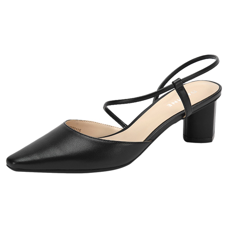 达芙妮新品尖头格子气质单鞋