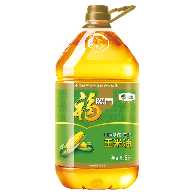 福临门 食用油 非转基因压榨玉米油5L 中粮出品