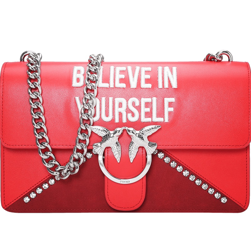 Pinko/品高 LOVE BELIEVE IN YOURSELF 单肩包 1P212V