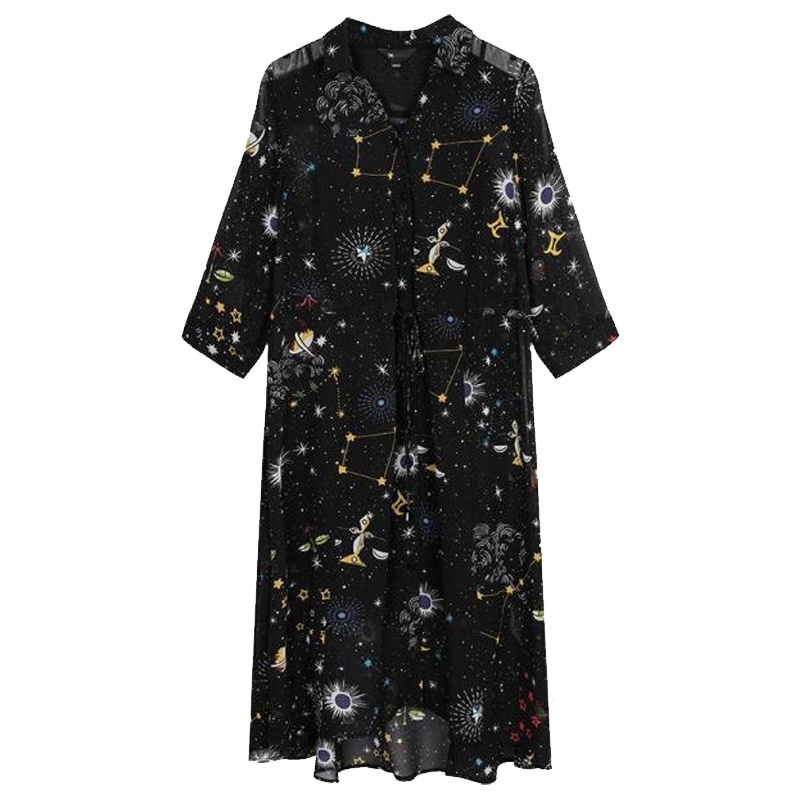 雪纺连衣裙女中长款秋装韩版吊带收腰显瘦裙子潮70011033