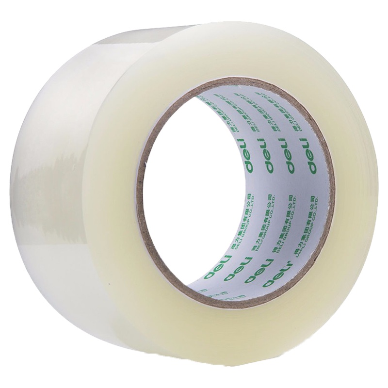 得力(deli)30334透明封箱胶带 6卷/筒 60mm*150y 宽胶带胶条 快递打包胶带 宽胶布胶纸
