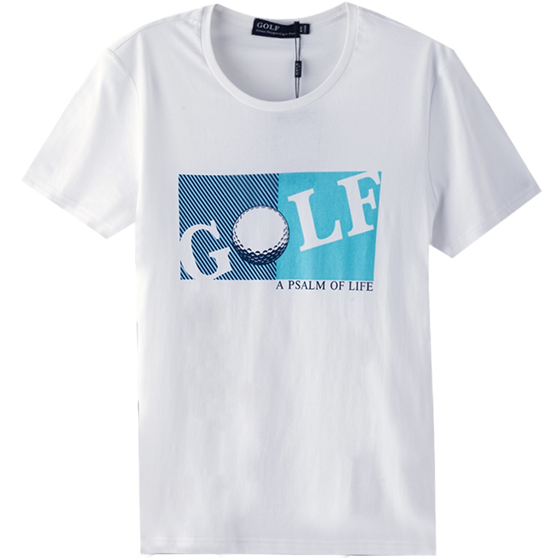 GOLF/高尔夫男装短袖T恤男潮流休闲韩版修身字母印花体恤夏装