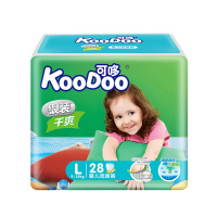 可哆(KooDoo)纸尿裤 银装干爽婴儿尿不湿大号 L码28片[9-14kg]