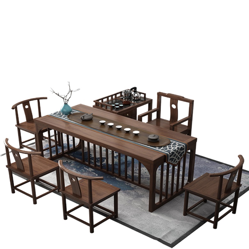 实木茶桌椅组合现代简约新中式干泡茶桌办公一体茶台功夫茶几边几