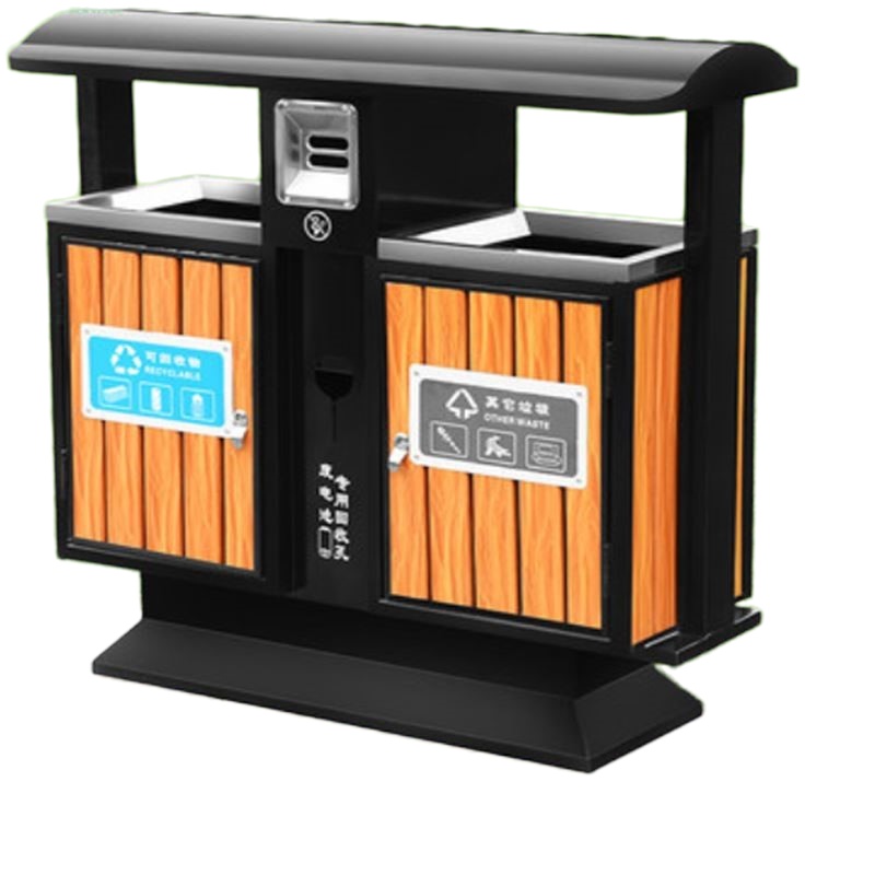 振真ZZ-082垃圾桶果皮箱不锈钢室外分类垃圾箱公园小区垃圾桶外桶100*40*100内桶24*3