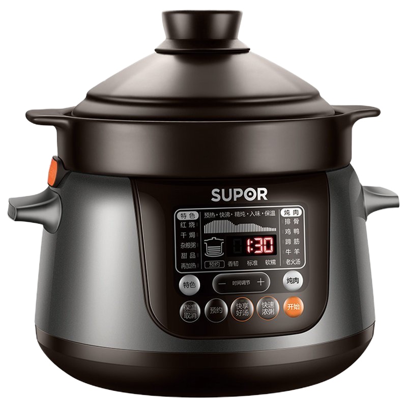 苏泊尔(SUPOR)TG40YC5 电炖锅 煲汤煮粥养生中华炽陶 4L大容量预约功能 电炖锅
