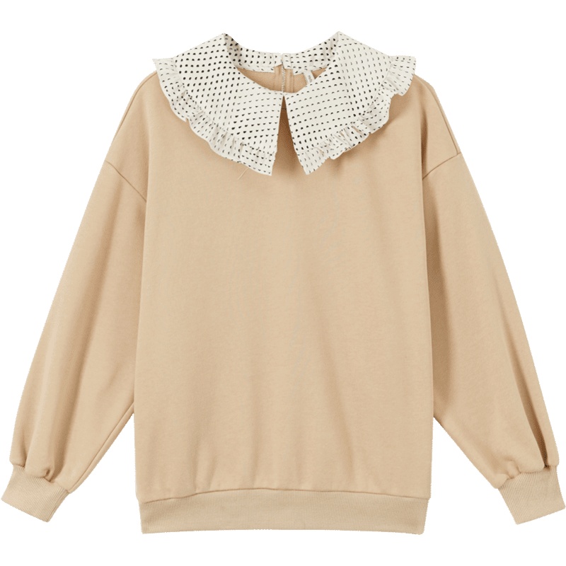 [1件5折价:100]美特斯邦威娃娃领卫衣女春装款女时尚气质休闲宽松学生上衣女