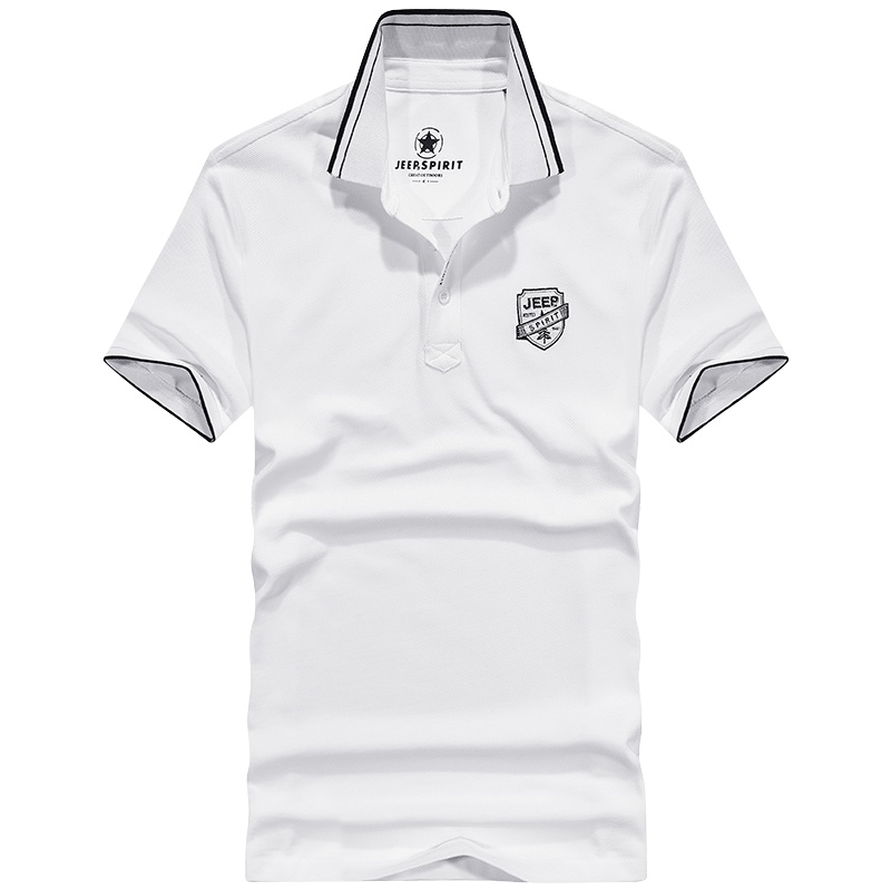 JEEP吉普短袖T恤男2019春季新款T恤男士纯棉翻领时尚商务休闲1085