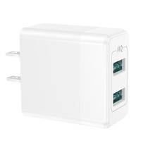 手机充电器华为苹果快充小米安卓OPPO/vivo通用双口USB快速充电头|5V2A快充头-白色 单头【不配线】