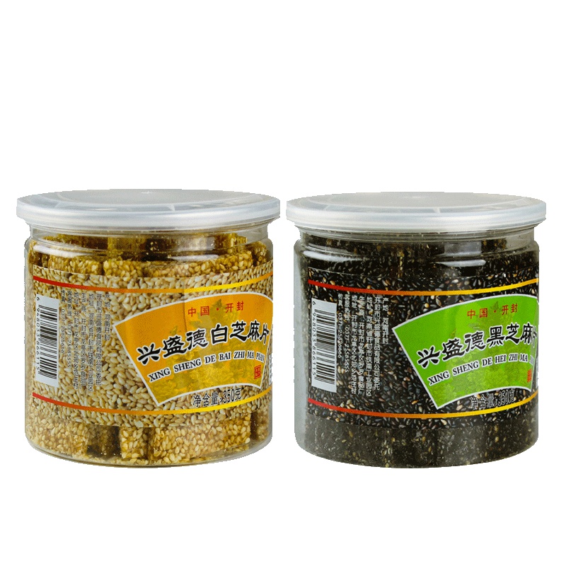 兴盛德手工黑白芝麻糖酥片350g无添加健康营养休闲食品小吃特产两瓶起售