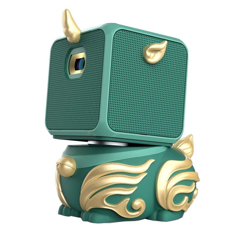 [国潮文化]联想小神兽国风版投影仪 高清 迷你 智能 无线投屏 内置电池 音箱 手机家用投影一体机家庭影院