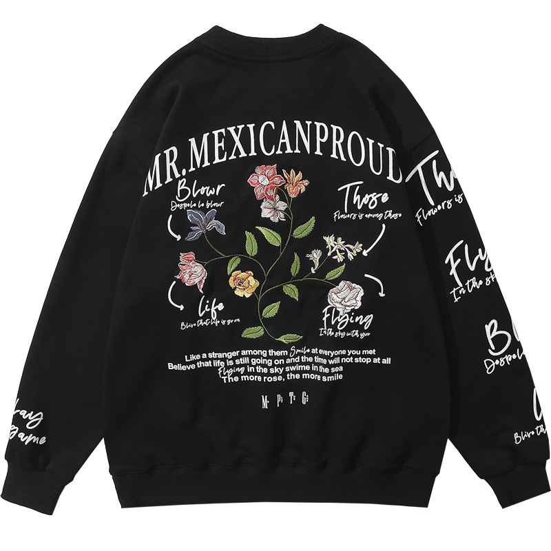 DEBRAND卫衣男春季潮流休闲宽松长袖情侣装小众潮牌圆领套头外套