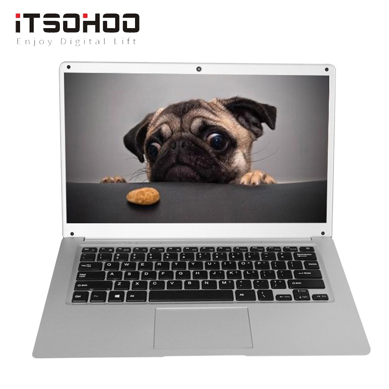 iTSOHOO 超薄本手提笔记本电脑 14.0英寸轻薄本学生笔记本电脑WIFI 蓝牙 四核 4G 64GB 银色