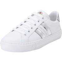 MONCLER 盟可睐 女士 皮革系带休闲运动鞋板鞋小白鞋 4M70440 02SRY